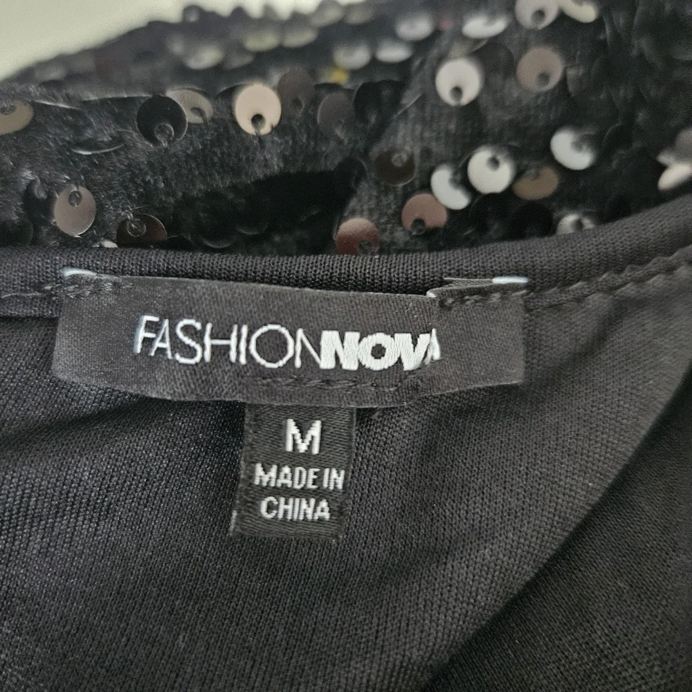 Fashion Nova Womens Sequin Mini Dress Sz‎ Medium